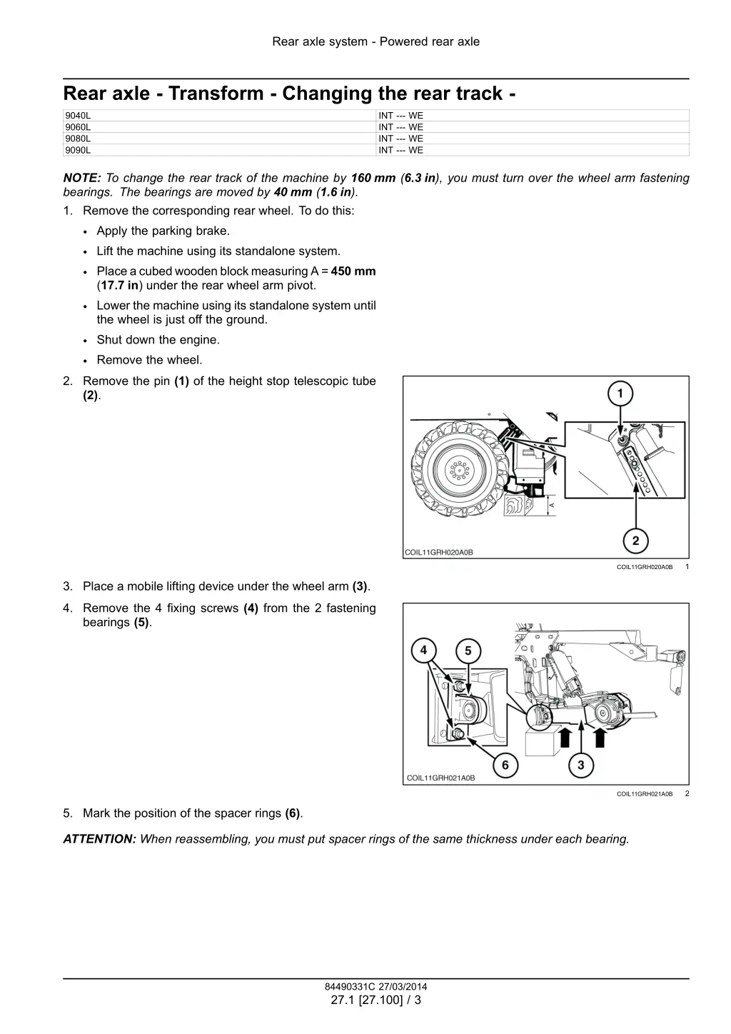 rear axle system powered rear axle