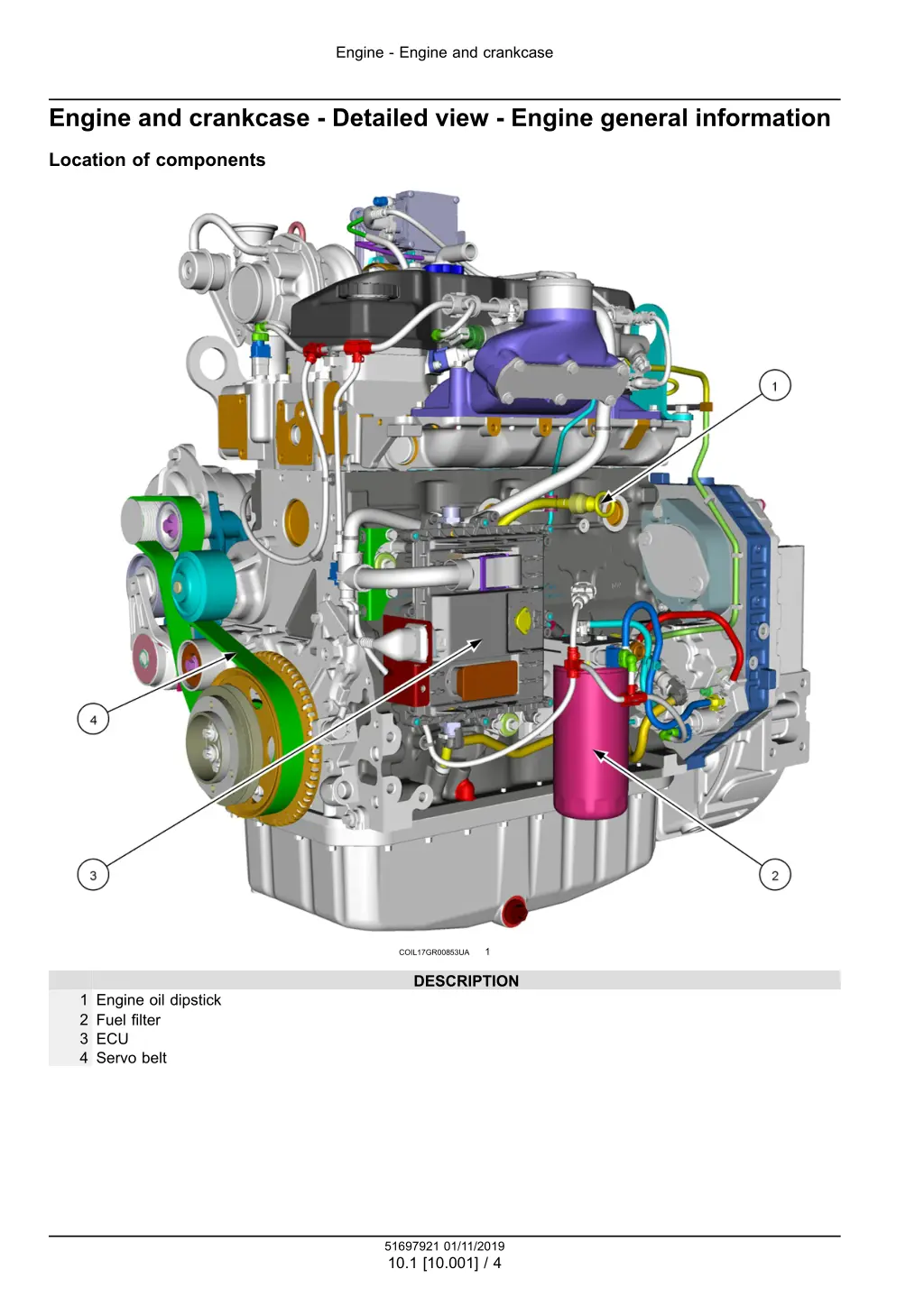 engine engine and crankcase 1