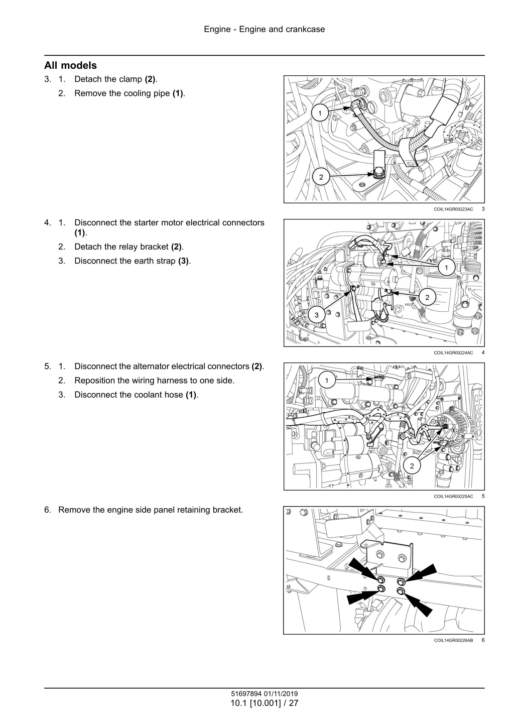 engine engine and crankcase 1