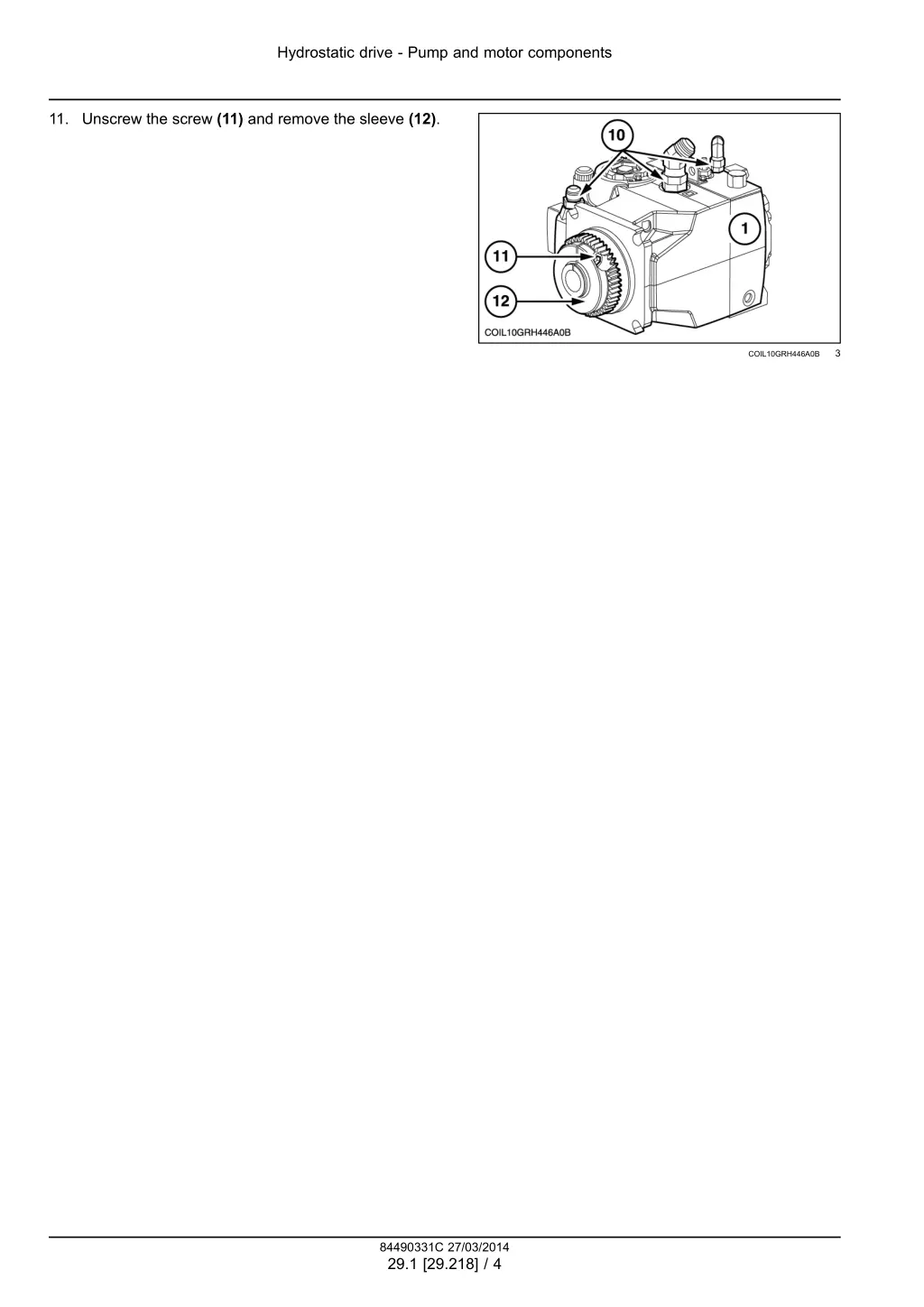 hydrostatic drive pump and motor components 1