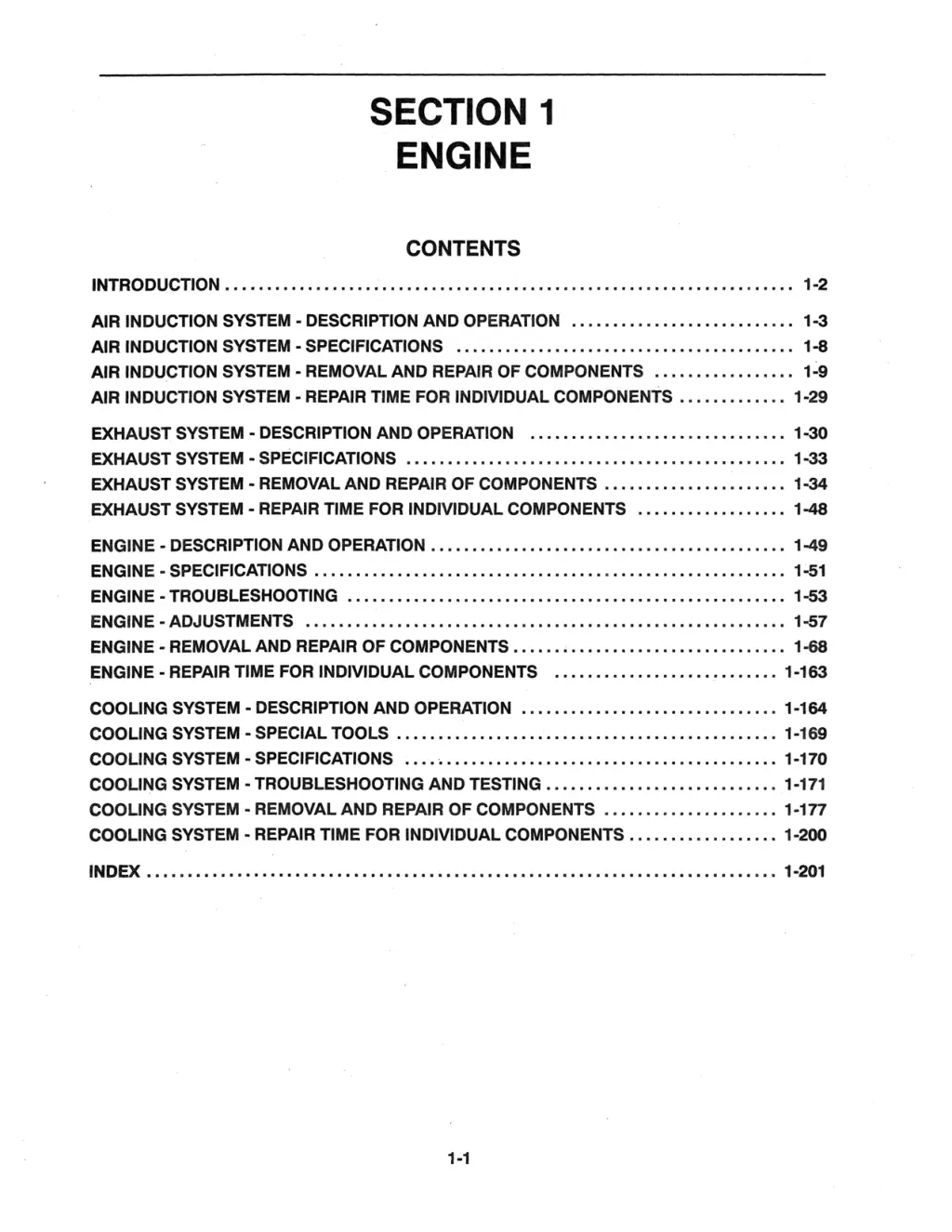 section 1 engine