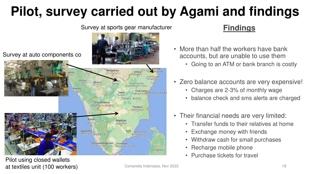 pilot survey carried out by agami and findings