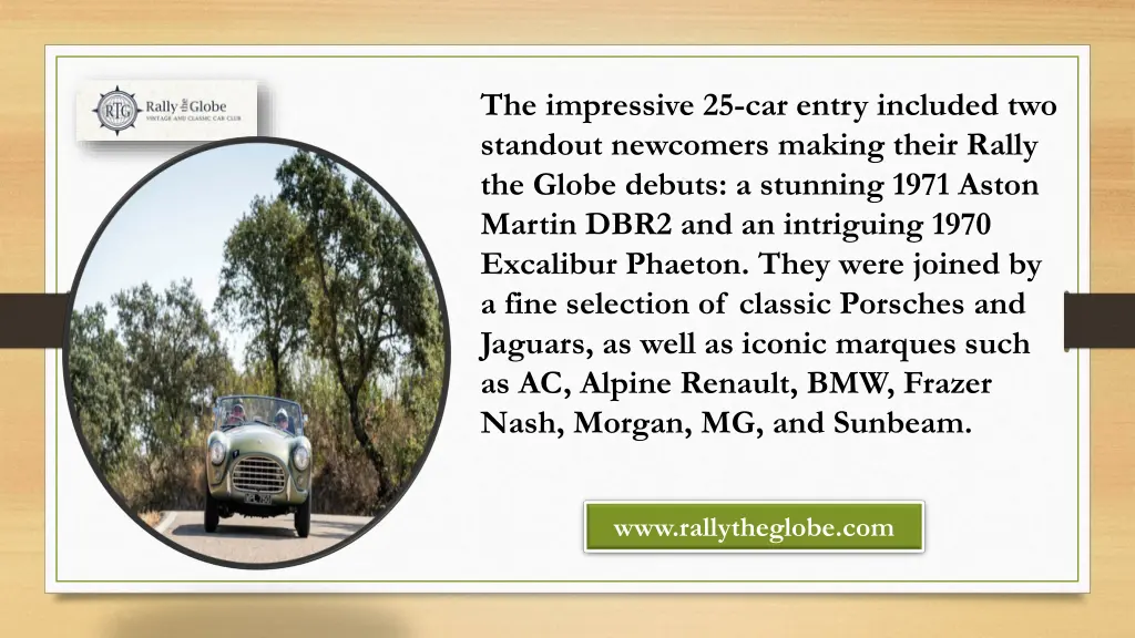 the impressive 25 car entry included two standout