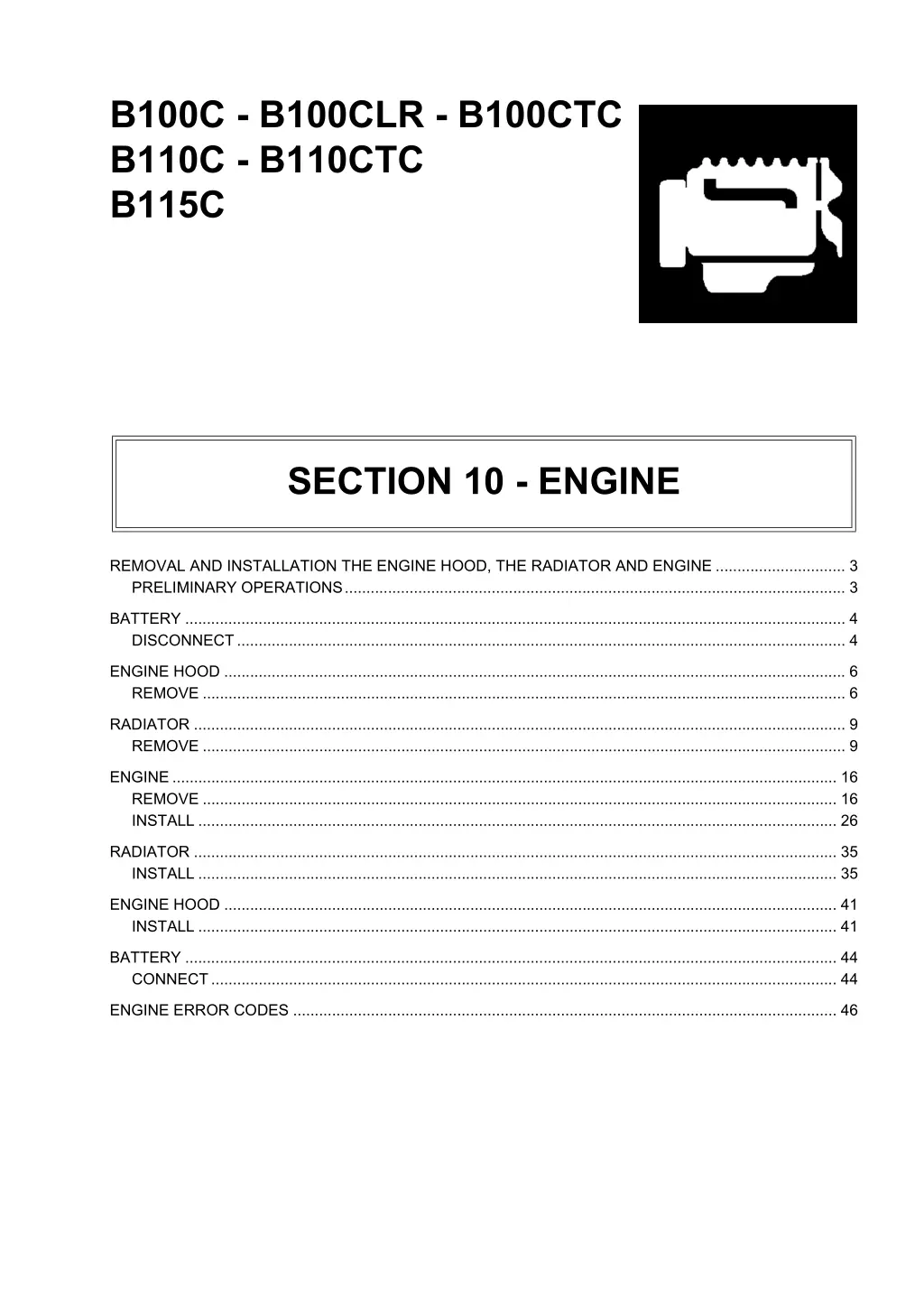 b100c b100clr b100ctc b110c b110ctc b115c 1