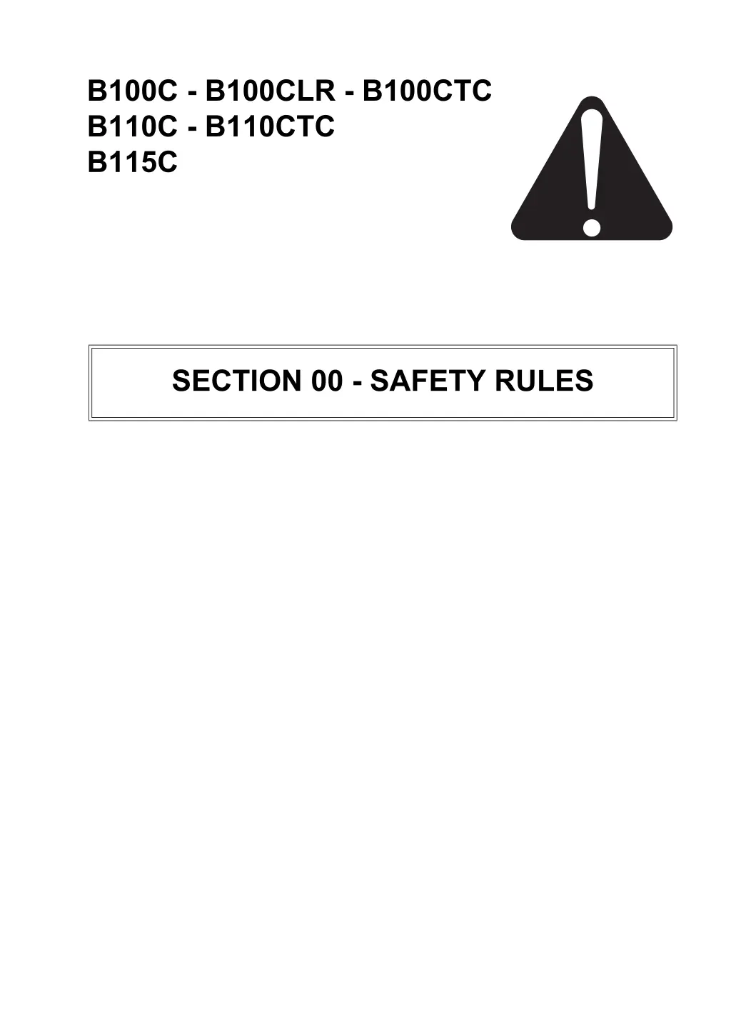 b100c b100clr b100ctc b110c b110ctc b115c