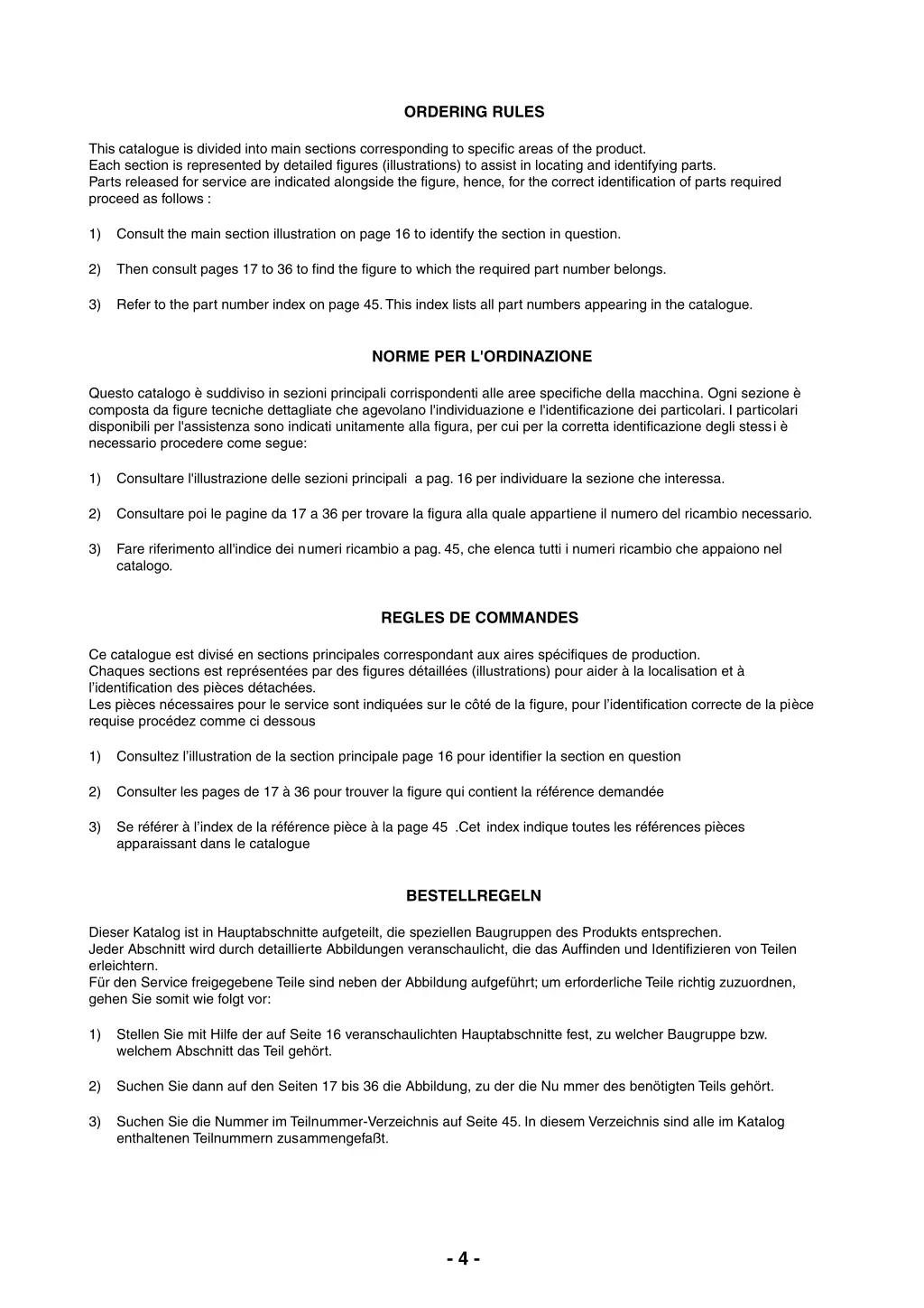ordering rules