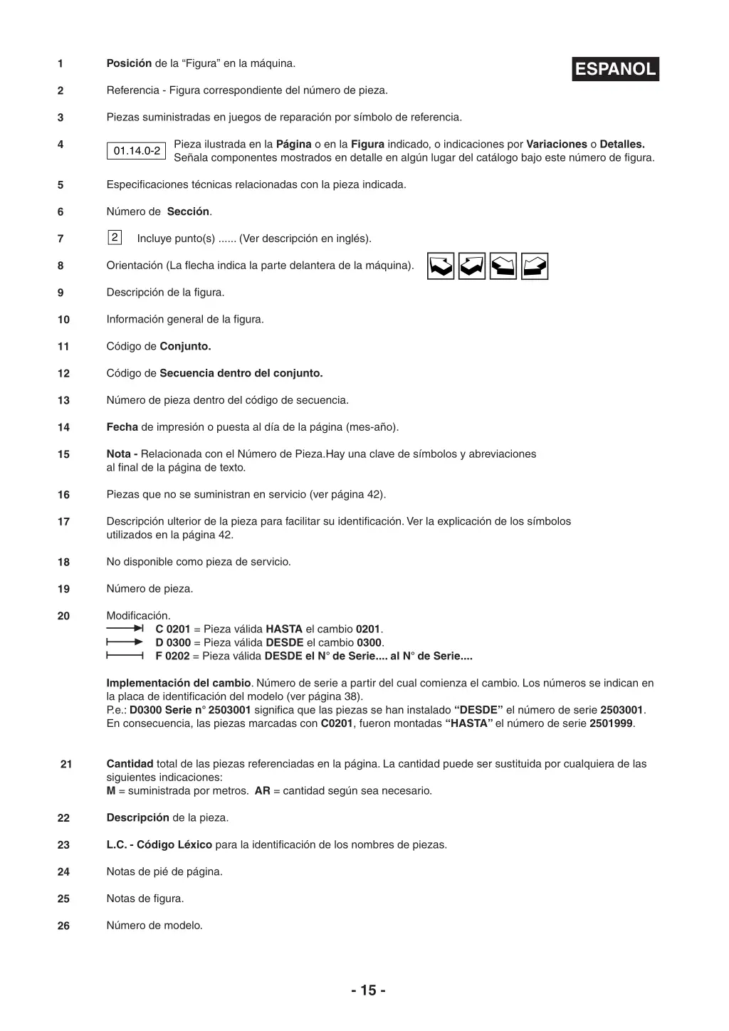 posici n de la figura en la m quina referencia