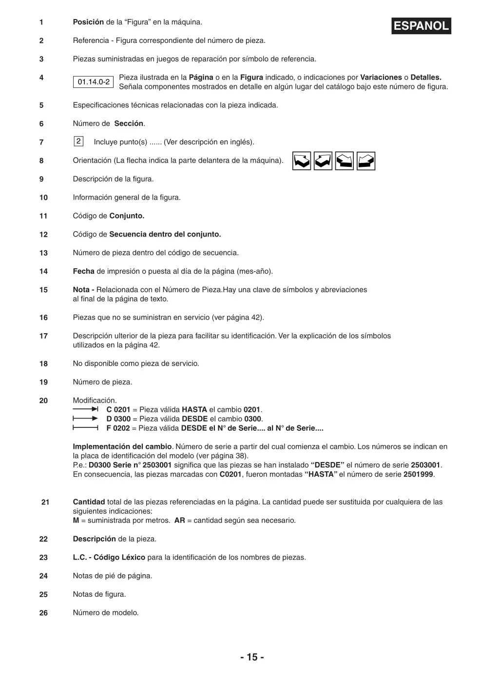 posici n de la figura en la m quina referencia
