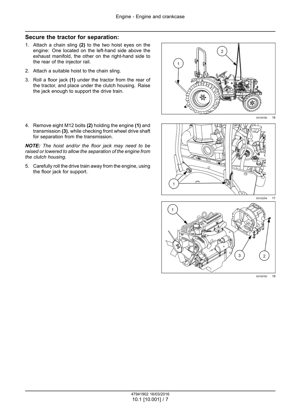 engine engine and crankcase 4
