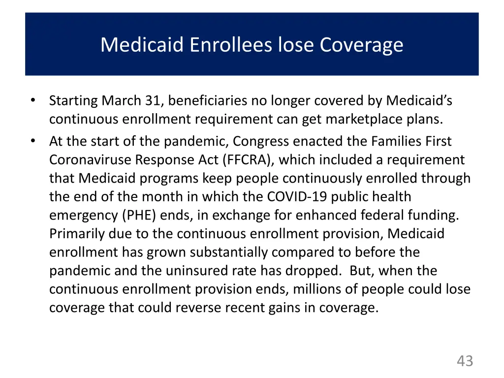 medicaid enrollees lose coverage