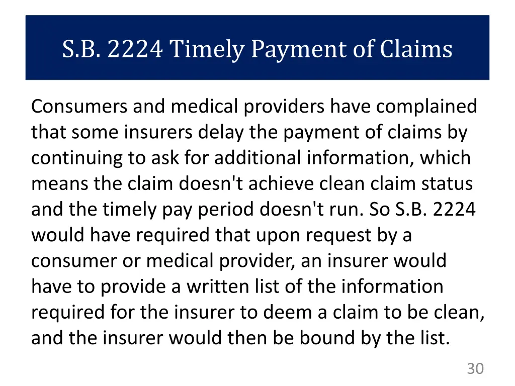 s b 2224 timely payment of claims 3