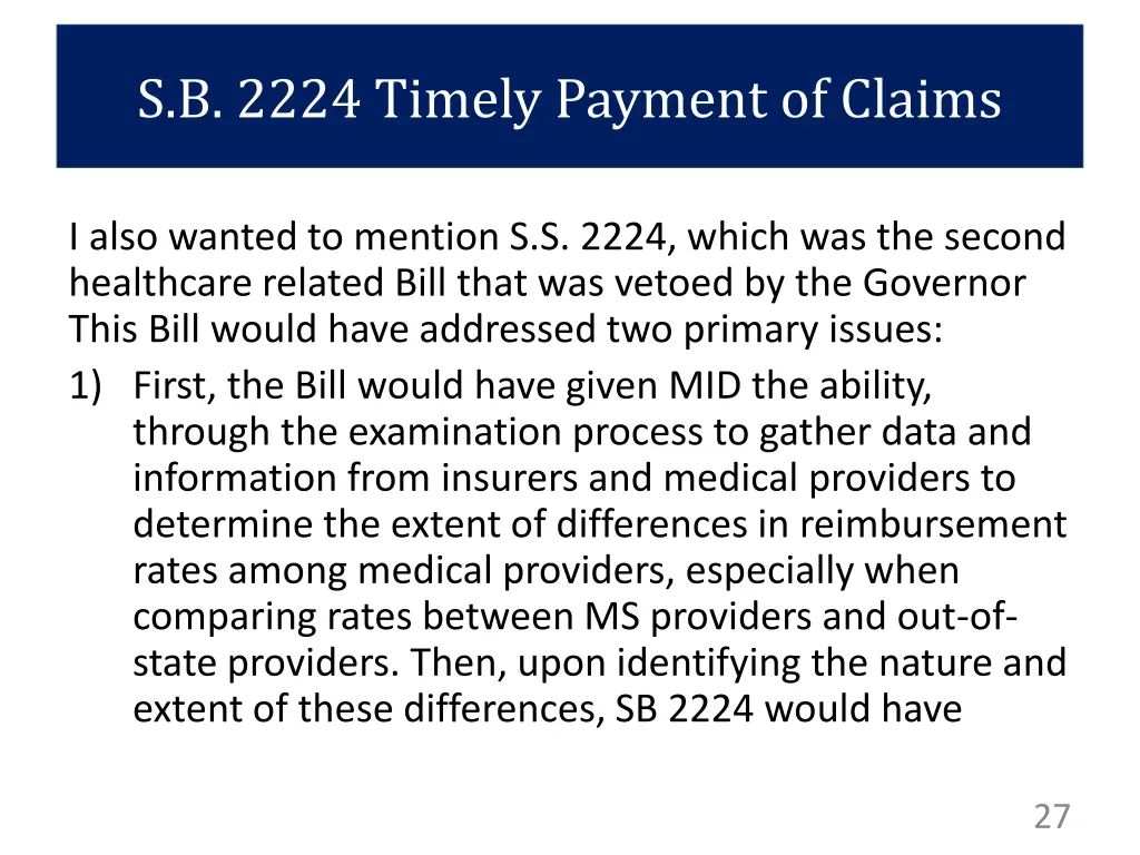 s b 2224 timely payment of claims