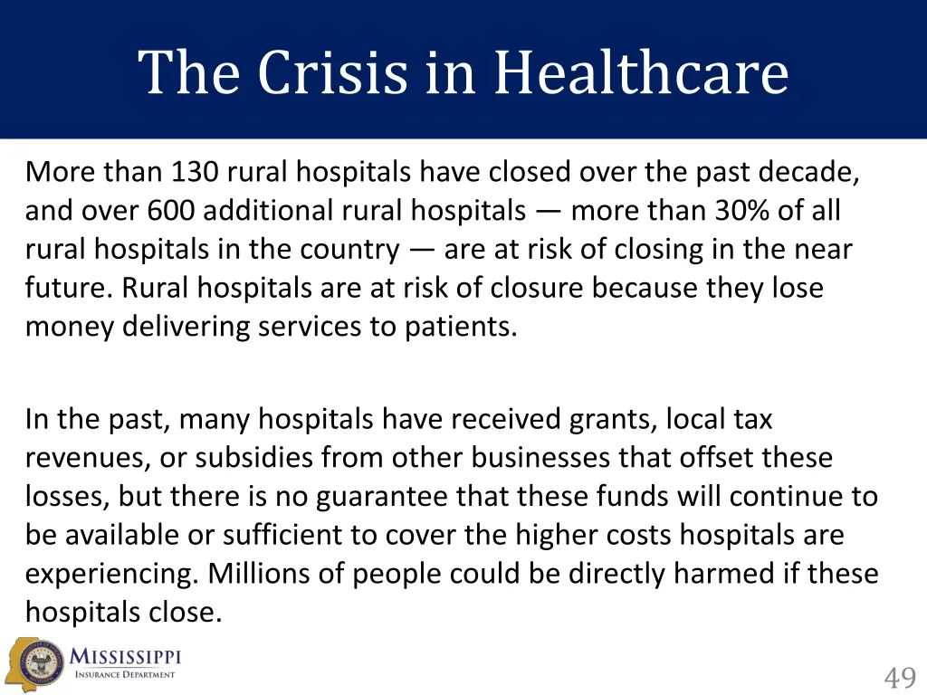 the crisis in healthcare 1