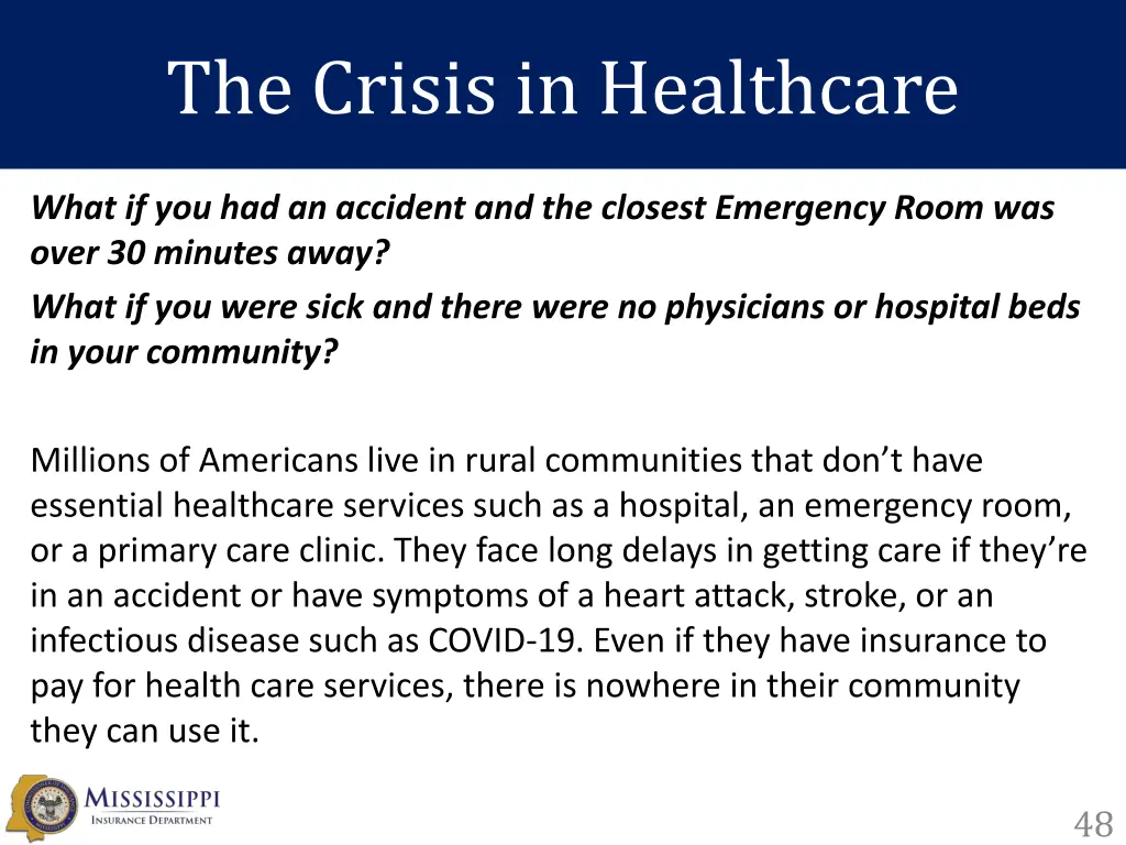 the crisis in healthcare