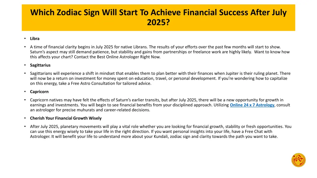which zodiac sign will start to achieve financial 2