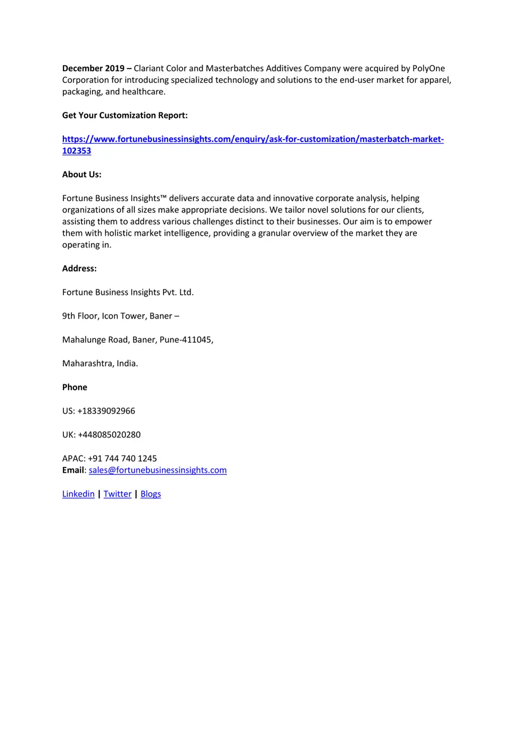 december 2019 clariant color and masterbatches