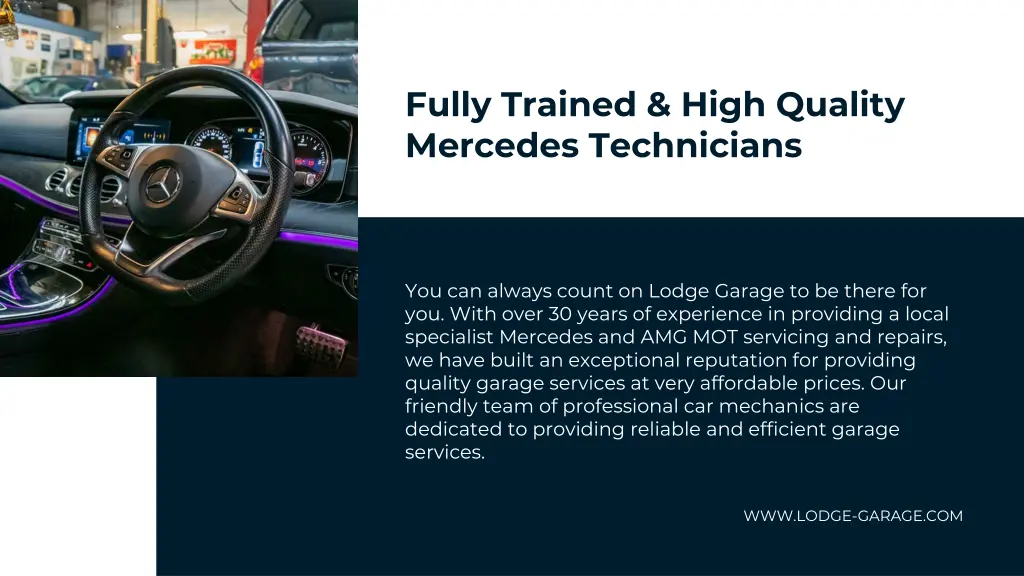 fully trained high quality mercedes technicians