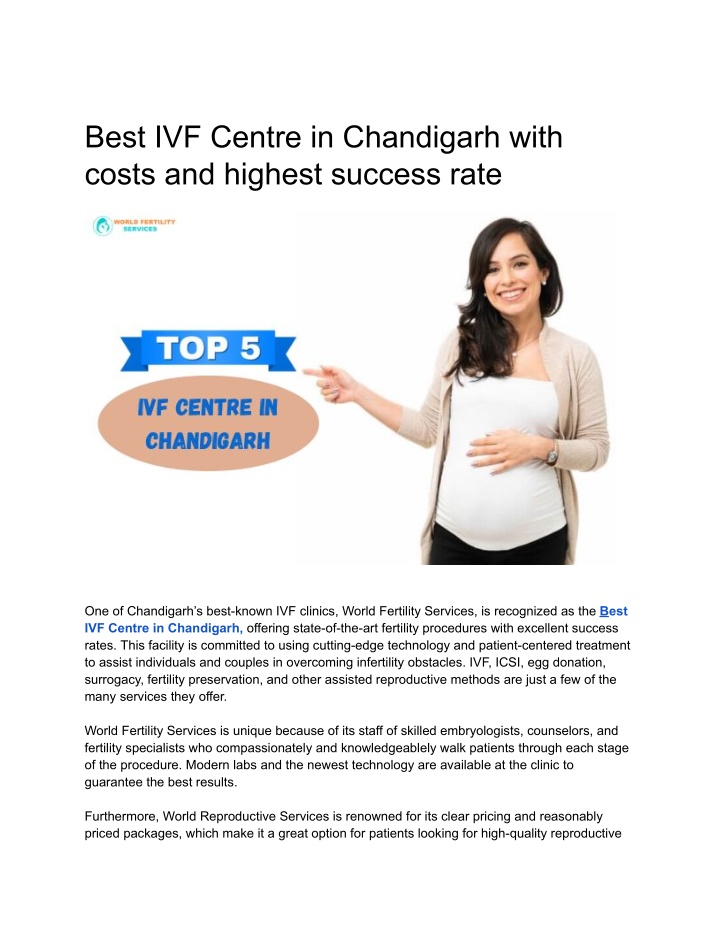 best ivf centre in chandigarh with costs