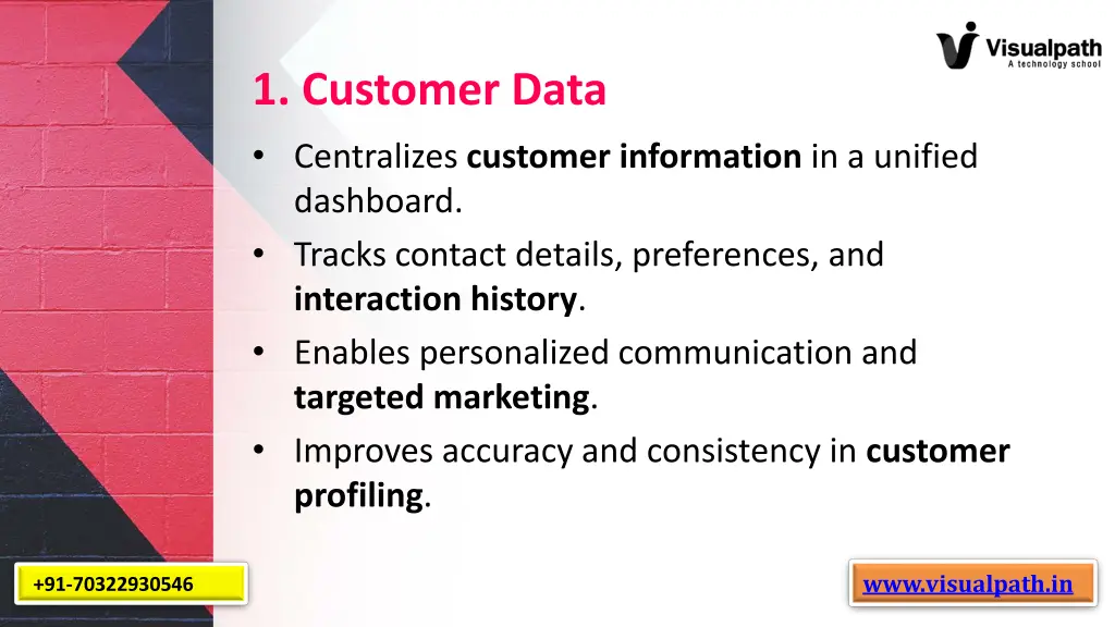 1 customer data centralizes customer information