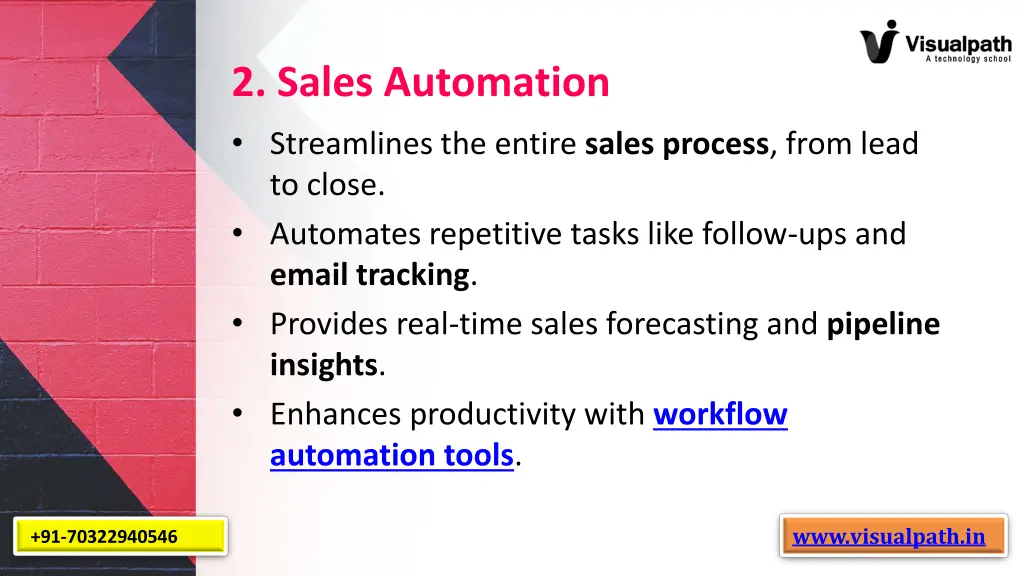 2 sales automation streamlines the entire sales