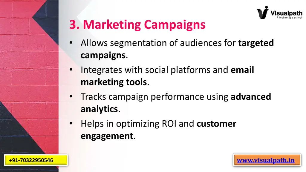 3 marketing campaigns allows segmentation