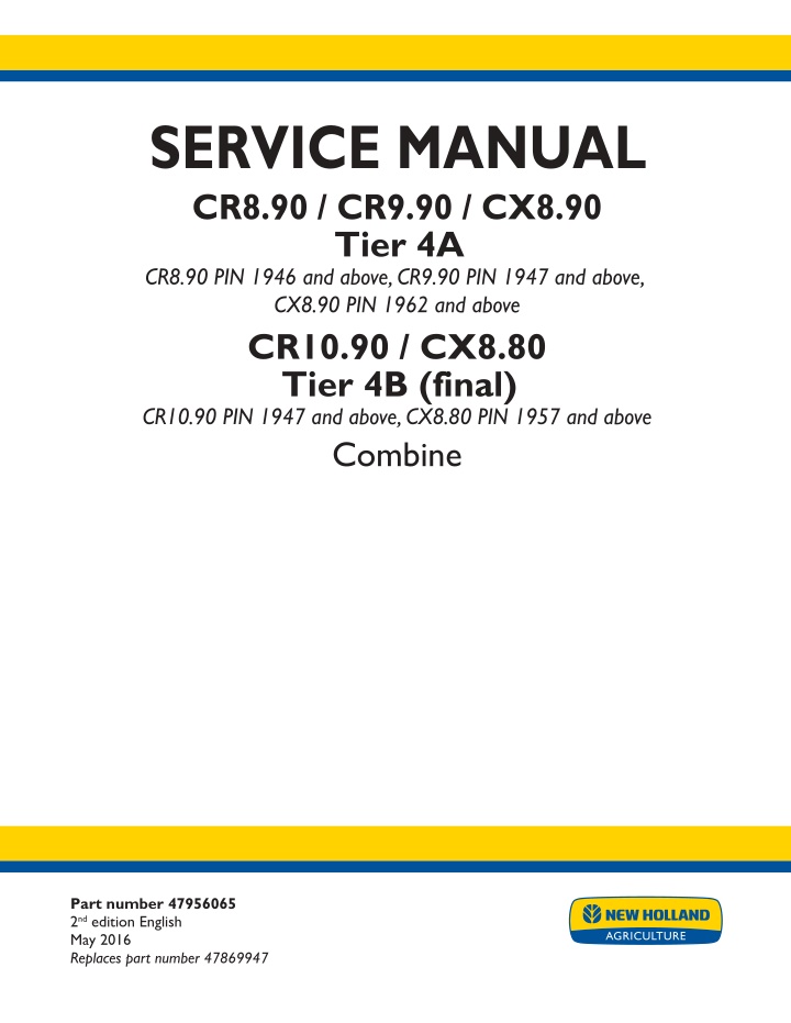 service manual cr8 90 cr9 90 cx8 90 tier