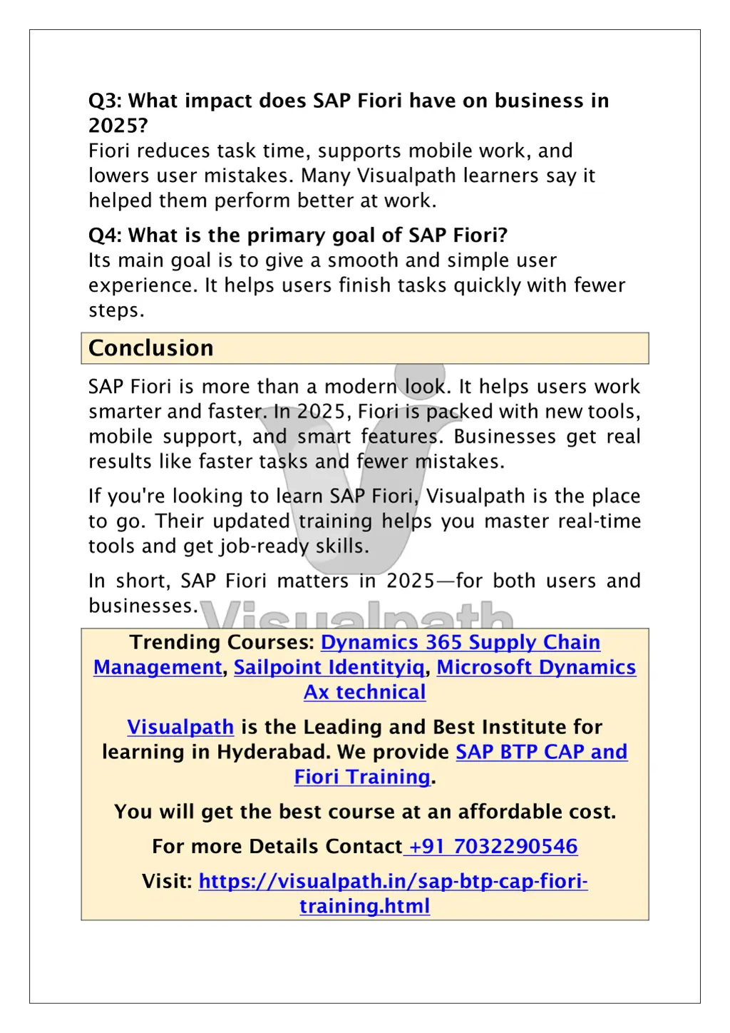 q3 what impact does sap fiori have on business