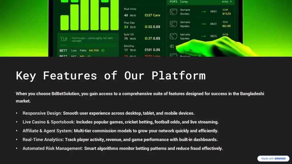 key features of our platform