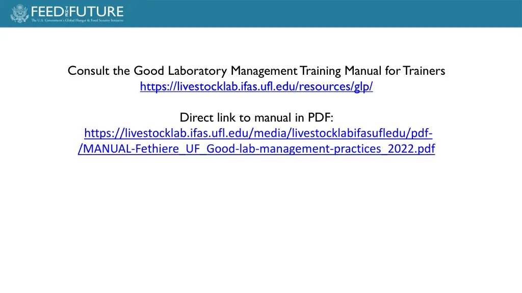 consult the good laboratory management training