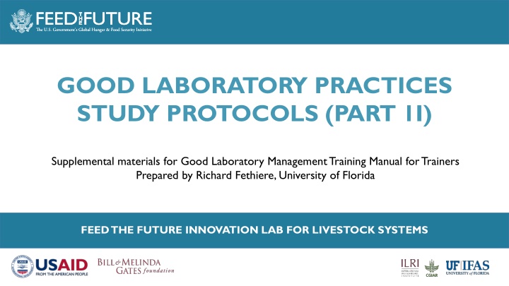 good laboratory practices study protocols part 1i