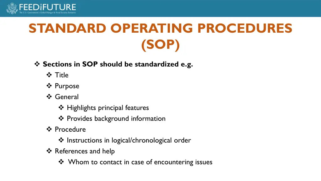 standard operating procedures sop 5