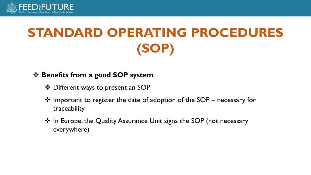 standard operating procedures sop 8