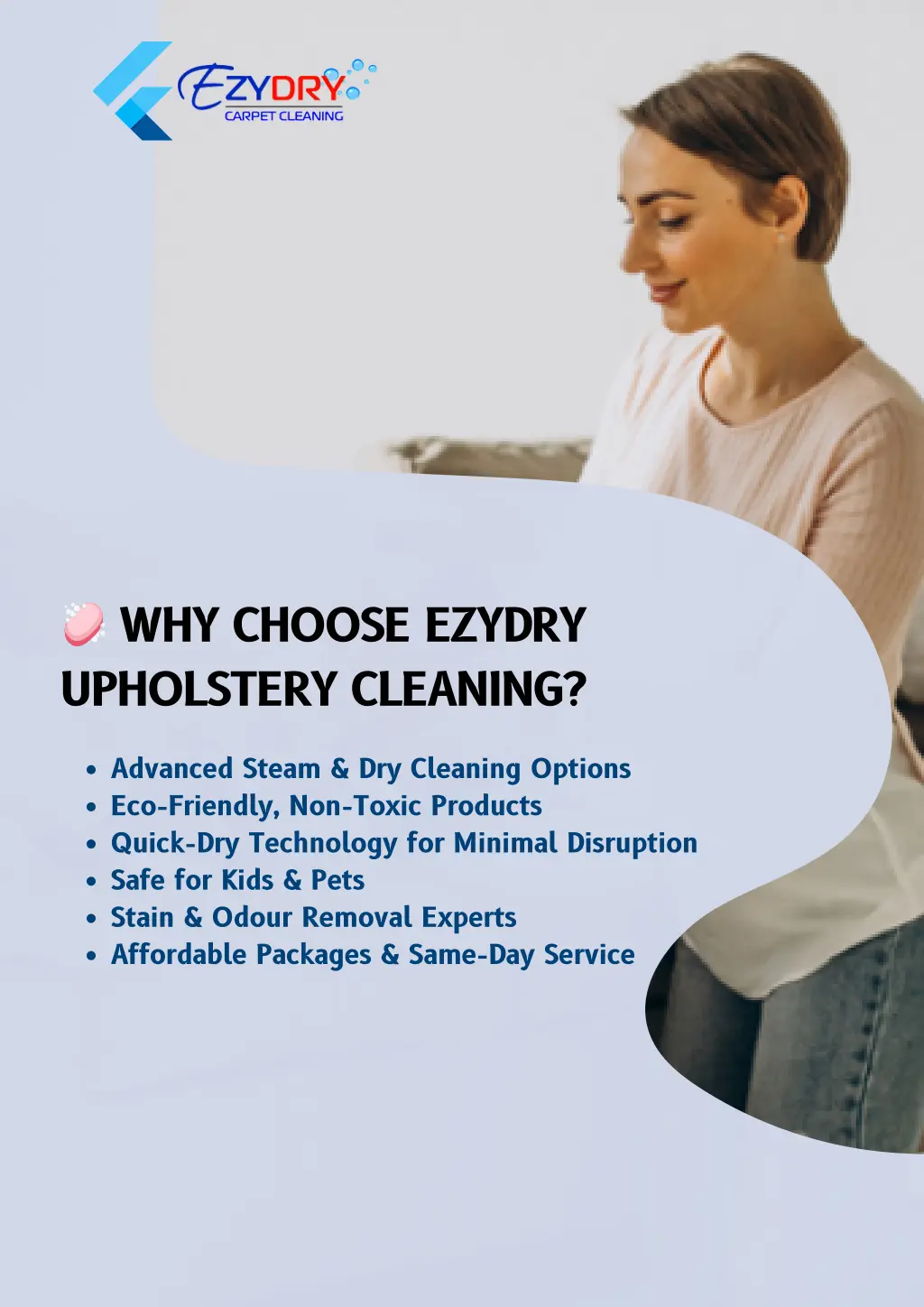 why choose ezydry upholstery cleaning