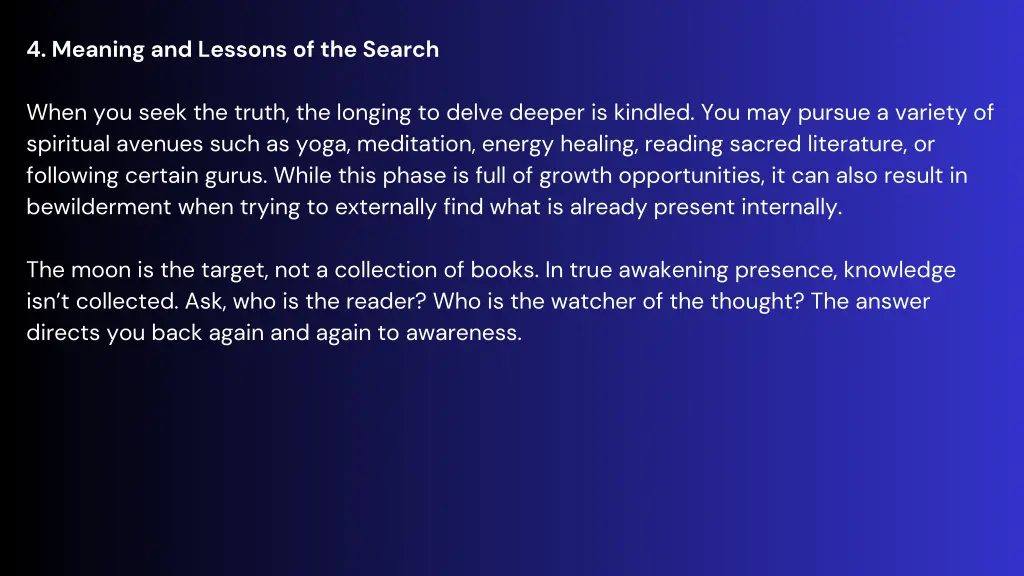 4 meaning and lessons of the search