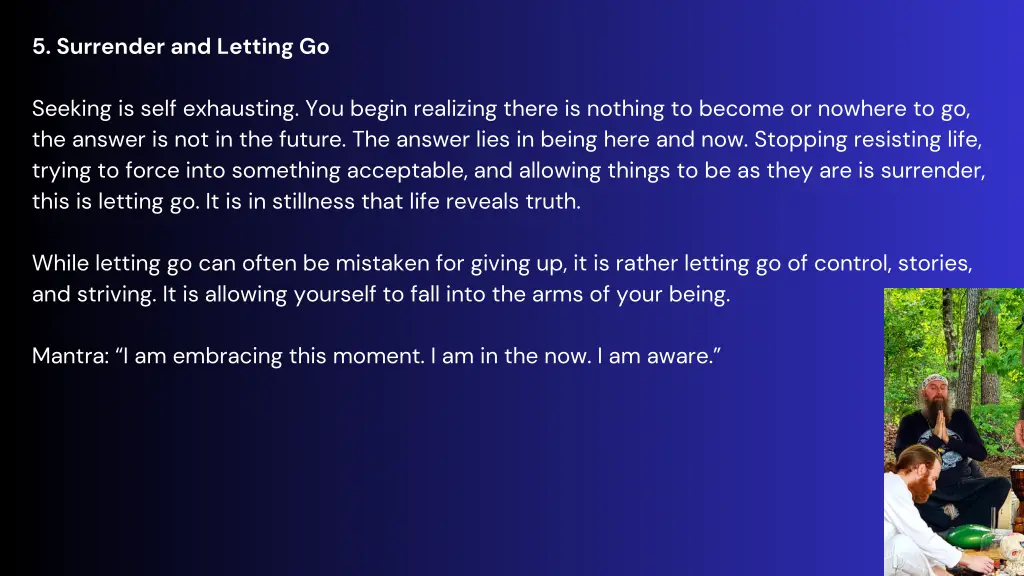 5 surrender and letting go