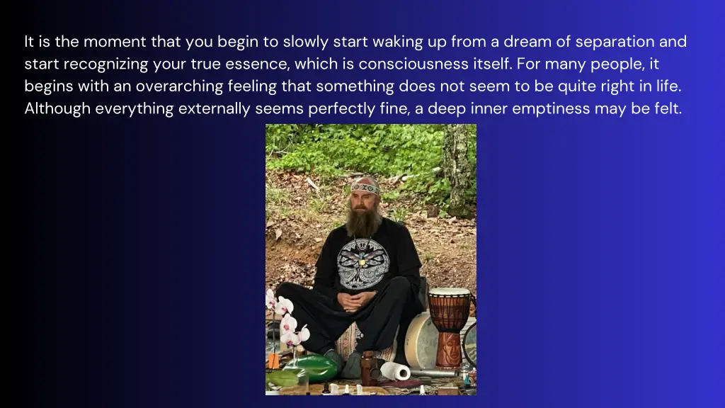 it is the moment that you begin to slowly start