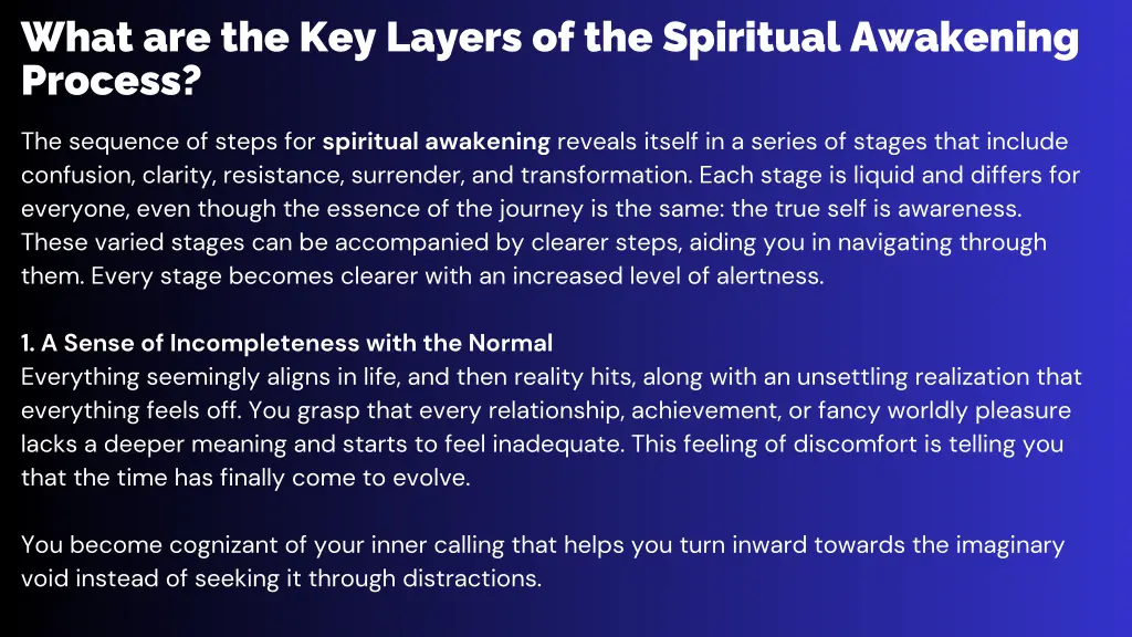 what are the key layers of the spiritual