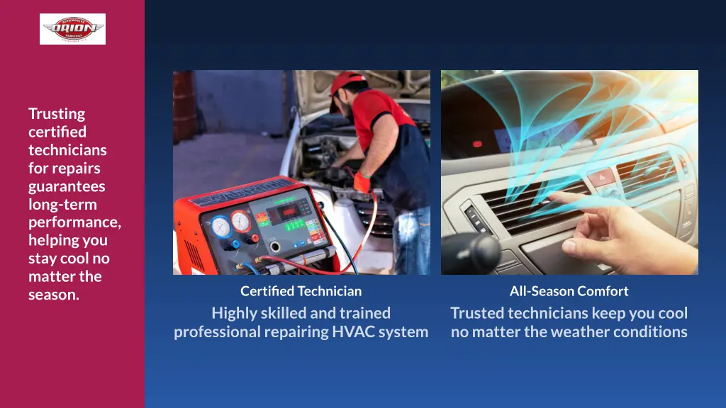 trusting certified technicians for repairs