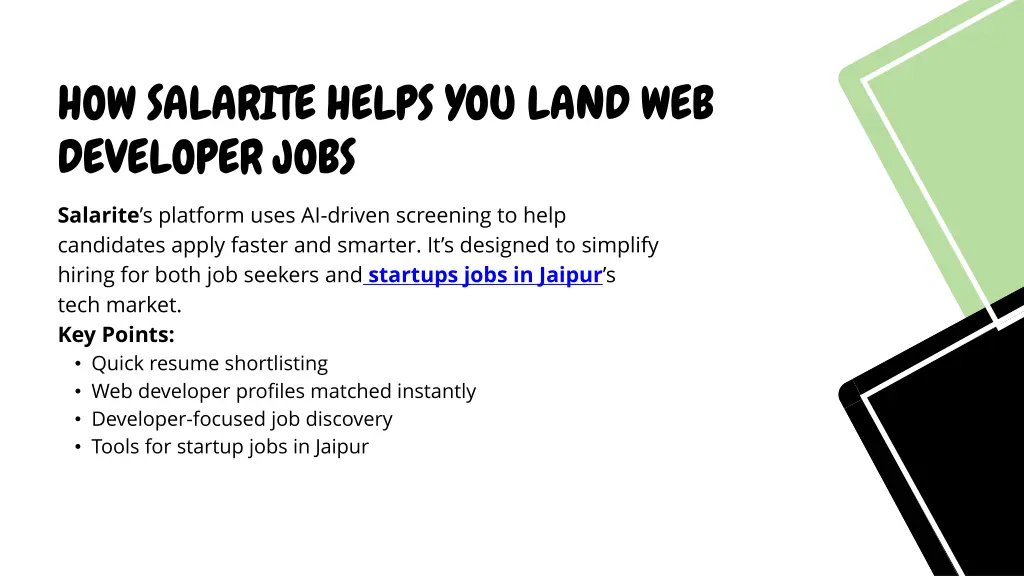 how salarite helps you land web developer jobs