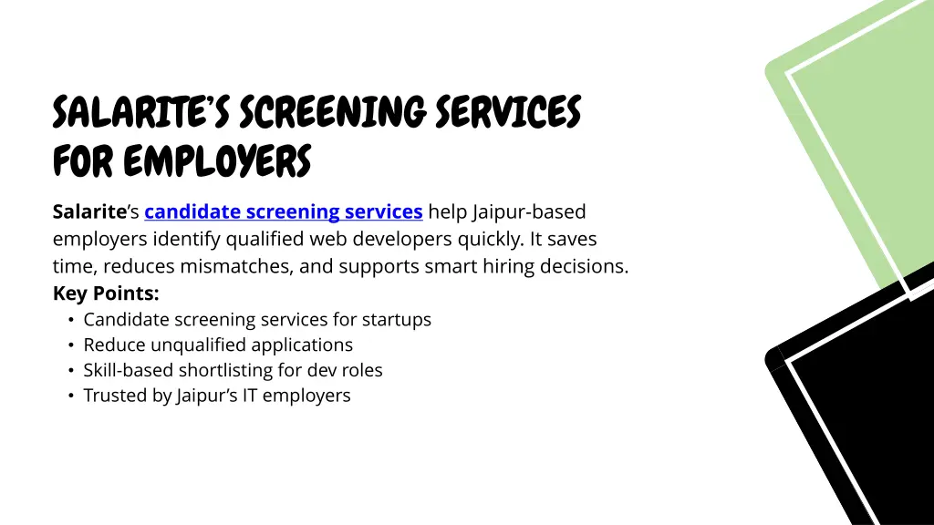 salarite s screening services for employers