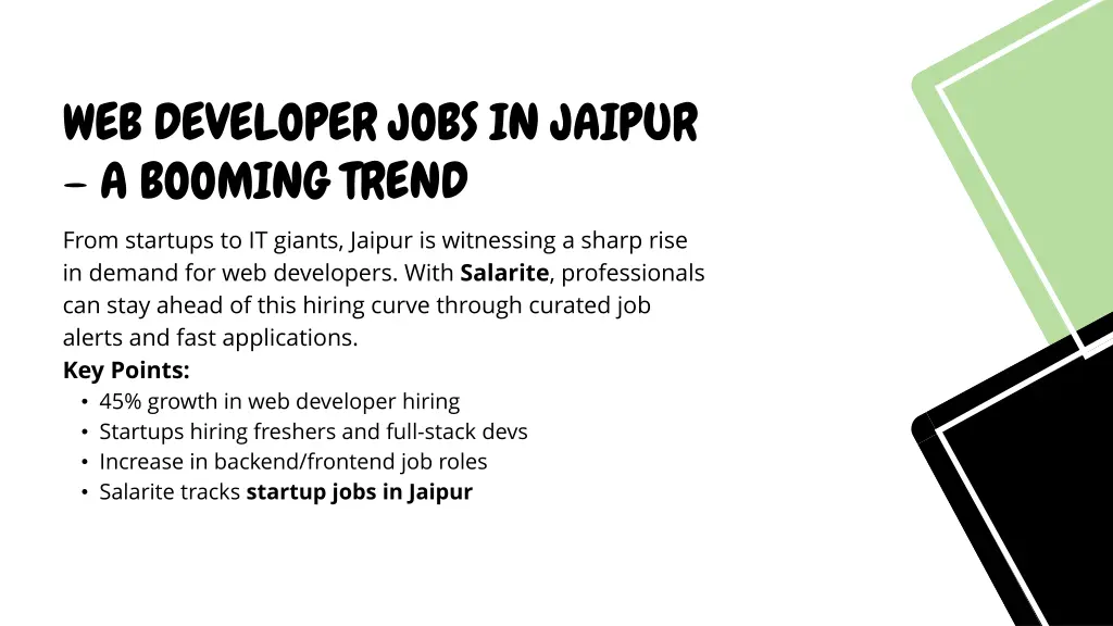 web developer jobs in jaipur a booming trend from