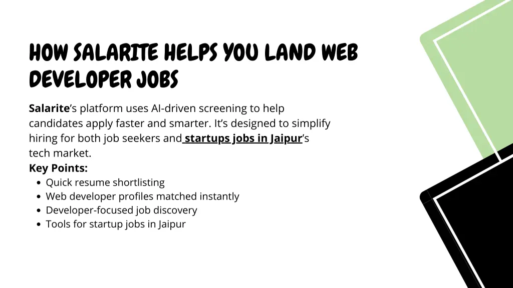 how salarite helps you land web developer jobs