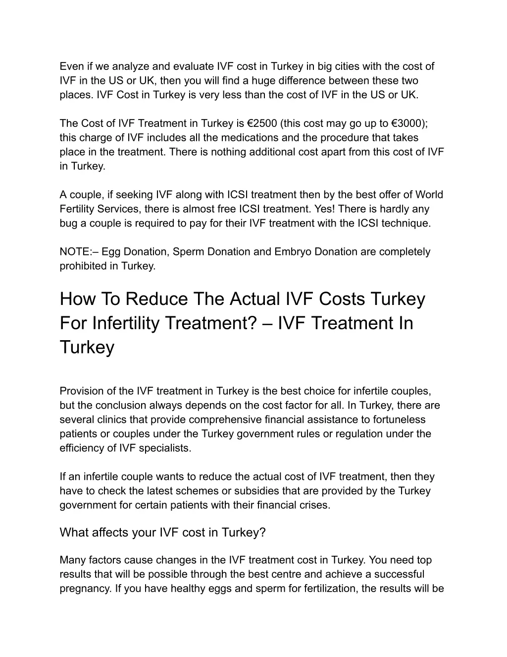 even if we analyze and evaluate ivf cost