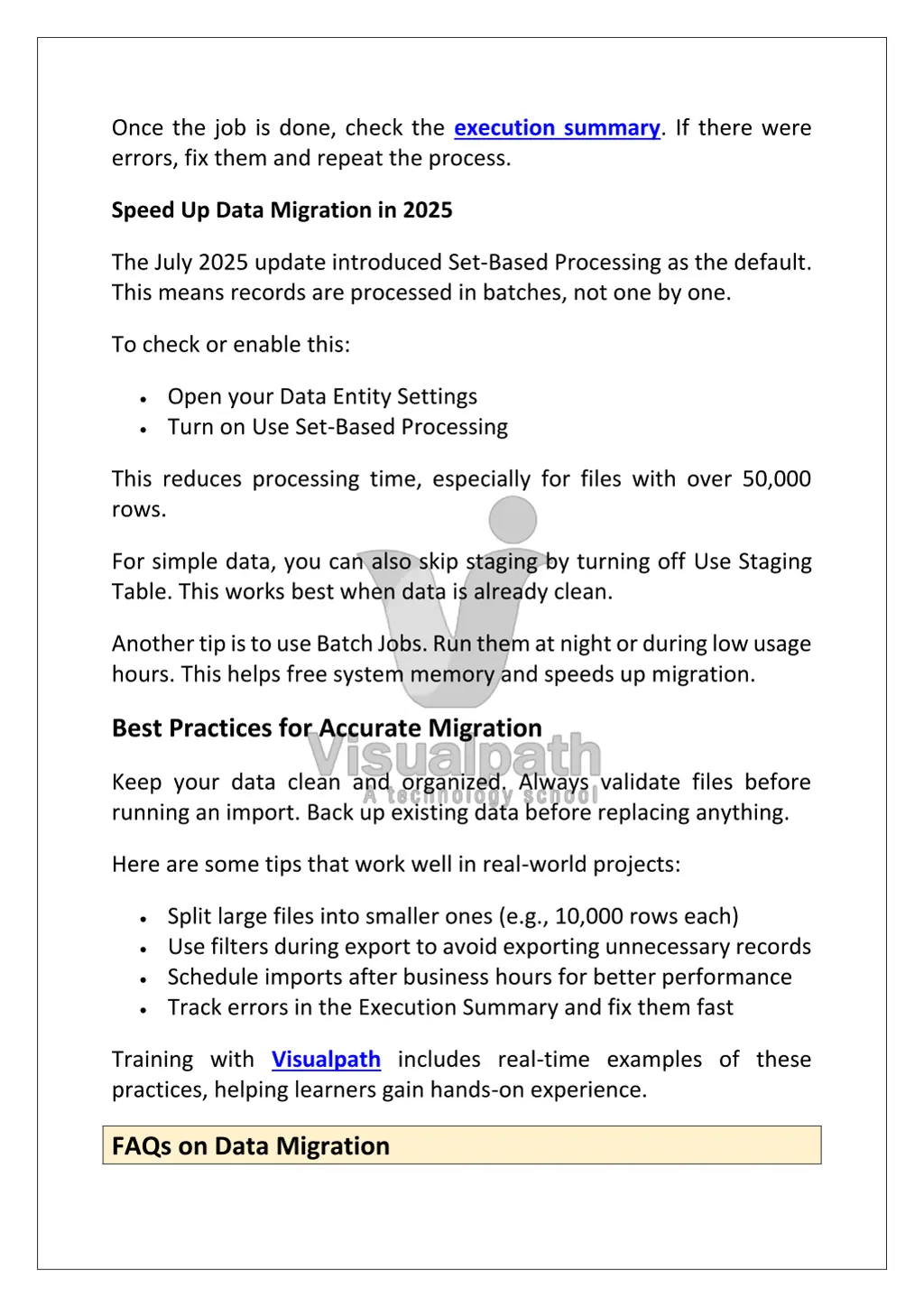 once the job is done check the execution summary