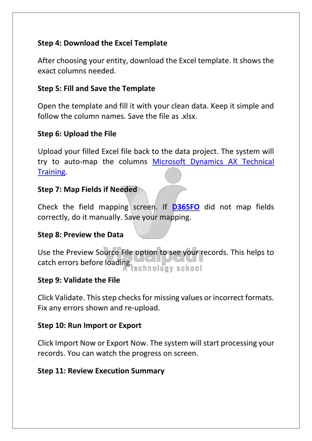 step 4 download the excel template
