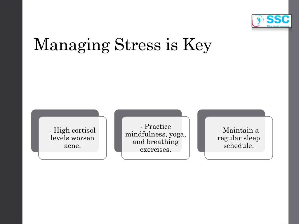 managing stress is key