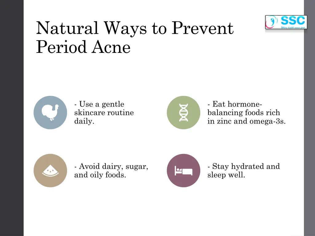 natural ways to prevent period acne