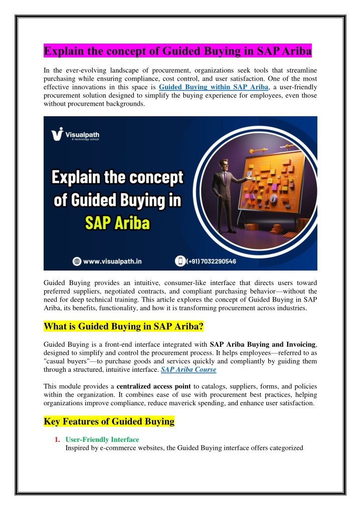 explain the concept of guided buying in sap ariba