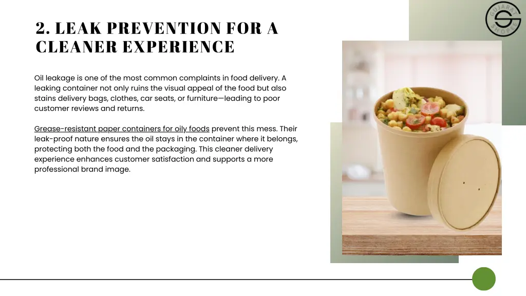 2 leak prevention for a cleaner experience