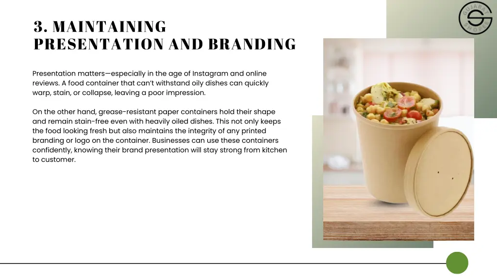 3 maintaining presentation and branding